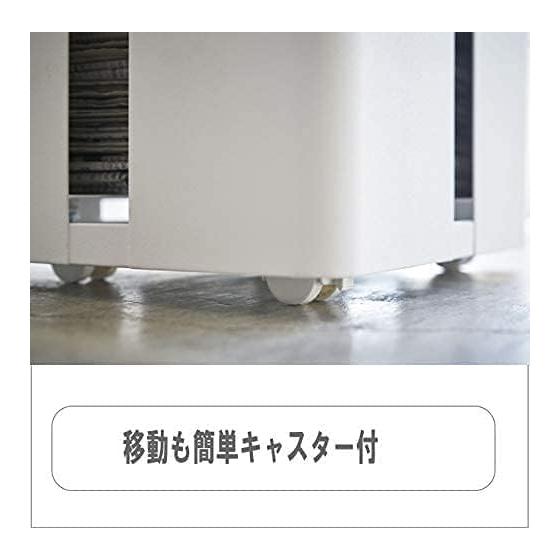 News Rack Tower with Casters Black Newspaper Magazine Storage Newspaper Stocker Yamazaki Jitsugyo Stylish Scandinavian Simple
