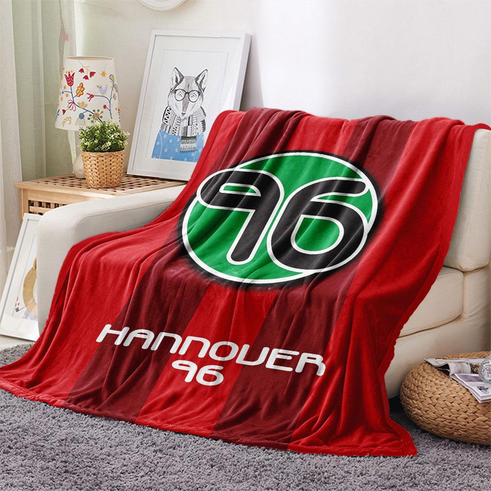 1PC Hannover 96 Patterned Flannel Blanket Suitable For All Seasons for Home Decor Warmth and Comfort Gifts Holiday Present