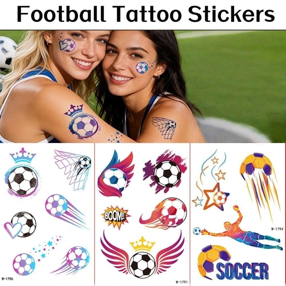 Y2k Spicy Girl Football Tattoo Stickers Featuring Fun Cartoon Ball Instant Decals Abdominal Waist