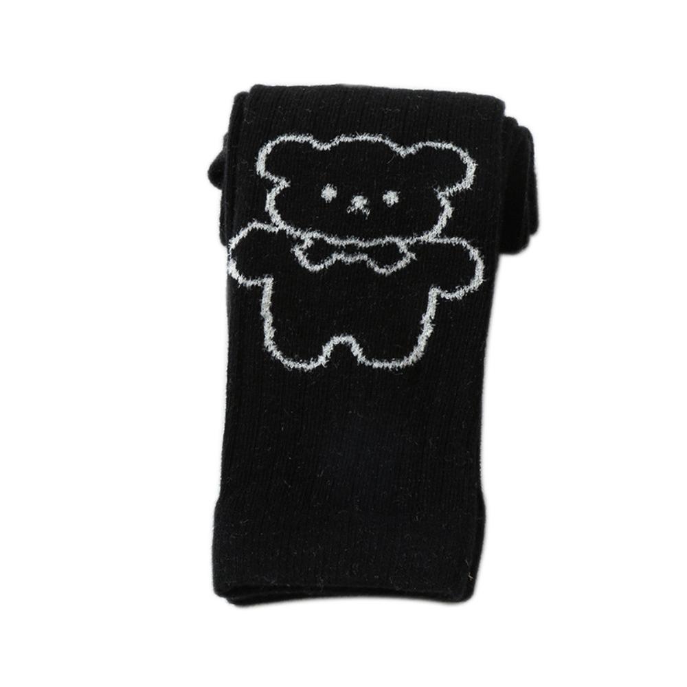 Cartoon Bear Children's Cropped Pants Elastic Waist Kids Skinny Pants  Spring Autumn
