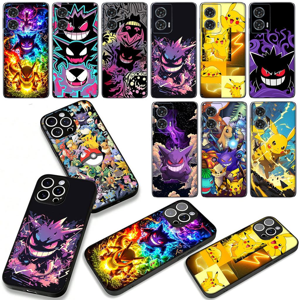 Gengar P-Pikachus Cute P-Pokemons Phone Cover Case for Apple iPhone 17 16 15 11 Pro XS Max XR 6 7 8 Plus + SE 2020 5 16E Casing