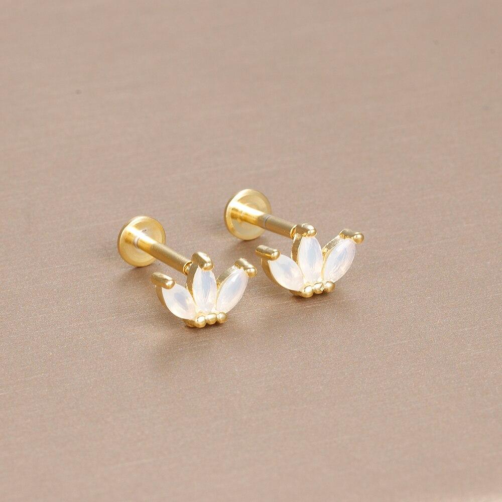 Klasyczny złoty kolor ręka ze stali nierdzewnej wąż stadniny kolczyki dla kobiet mała cyrkonia Punk Helix chrząstka Piercing biżuteria nowość