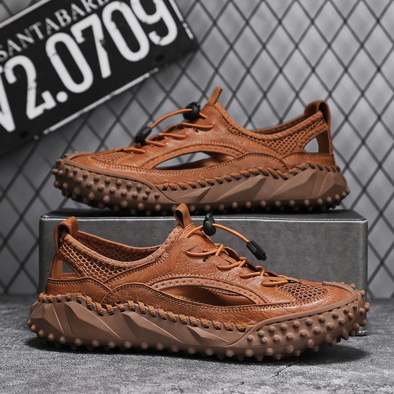 Fashion Trendy Big Size Mesh Men's Shoes 38-48 Summer Breathable Knit Sneakers Casual Shoes Cushioned Gym Training Shoes for Wide Feet