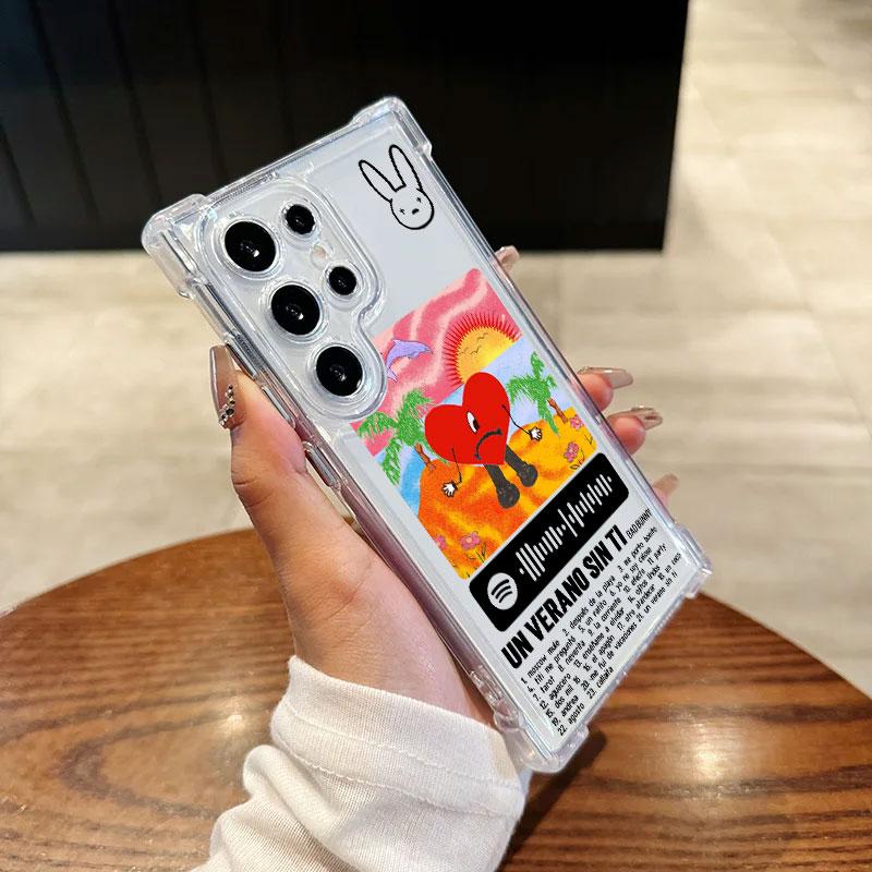 Bad Bunnys Album X 100 PRE Phone Case For Samsung Galaxy S25 FE S26 S24 S23 S22 S21 S20 Ultra S26 Plus S25FE 5G Soft Clear Cover