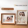Hollow Wooden Photo Frame - 6x8, 10x12, A4 Sizes - Nordic Style Table Stand & Wall Hanging