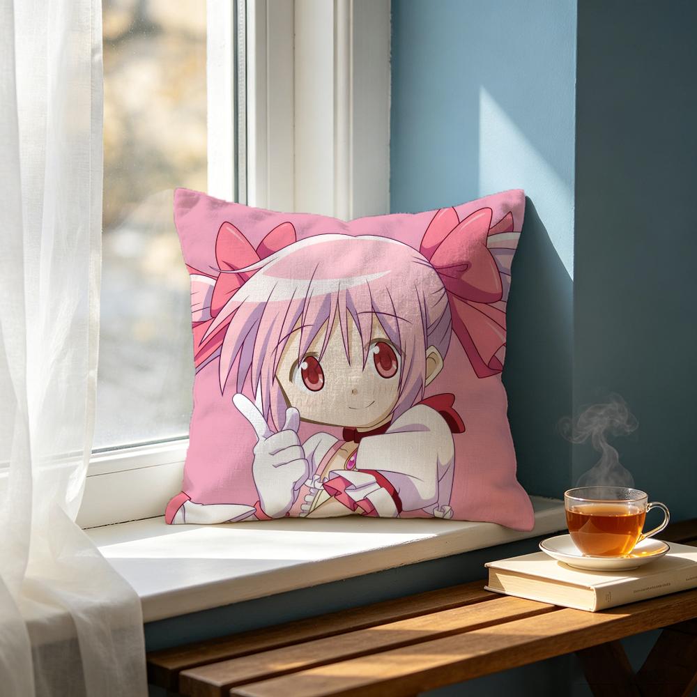 Anime KKaname Madokaed Cushion Cover Cushion Cover Set Pcs x x x Pillowcase Decorative Sofa Home Decor