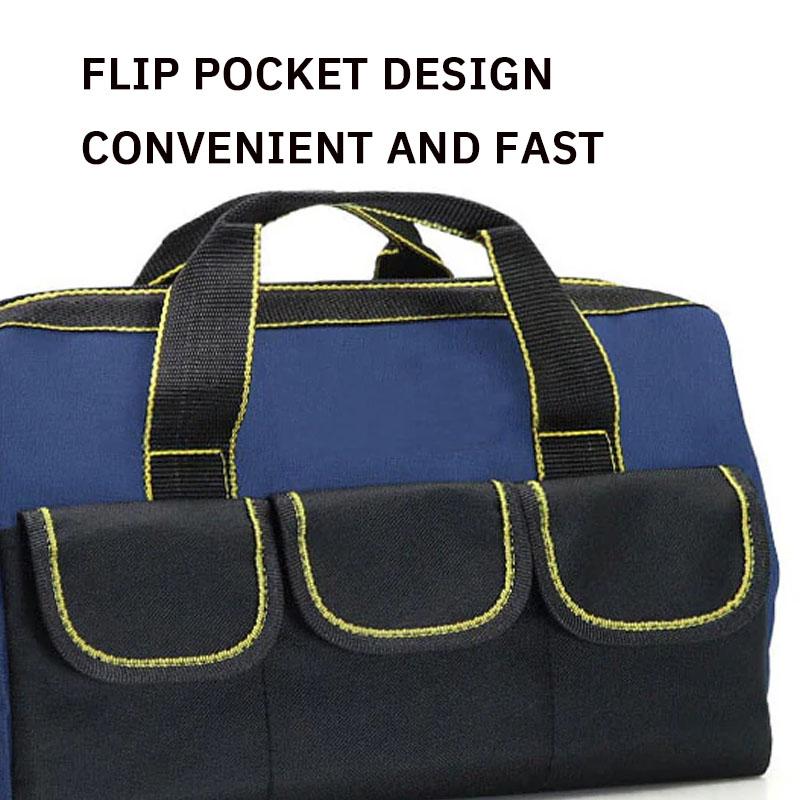 1 ks Taška na nářadí Multifunkční úložný prostor Elektrikář Odolný proti opotřebení Zesílené plátno Elektrikář Dřevoobráběcí taška na nářadí Přenosná