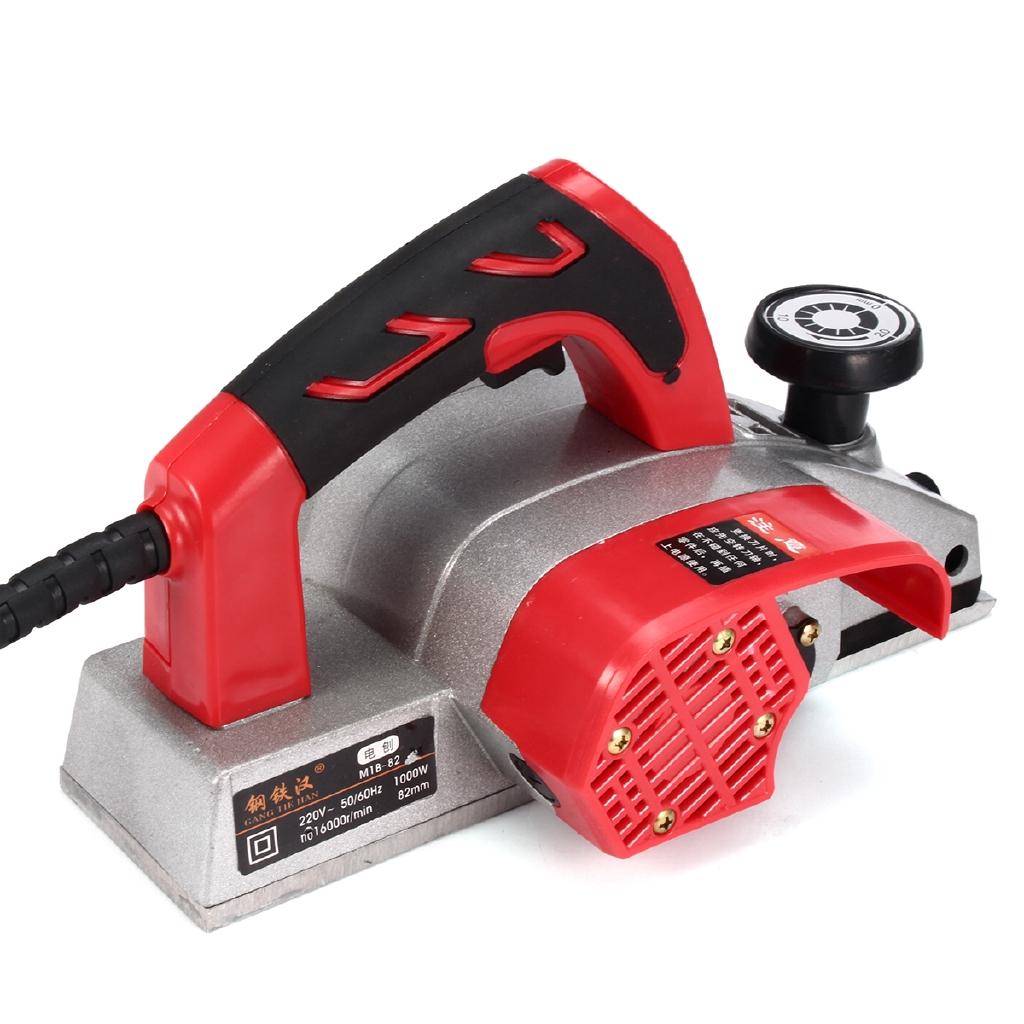 1000W Powerful Electric Planer 82mm Wood Hand Planer Aluminum Alloy Carpenter Woodworking DIY Wood Surface File Tool