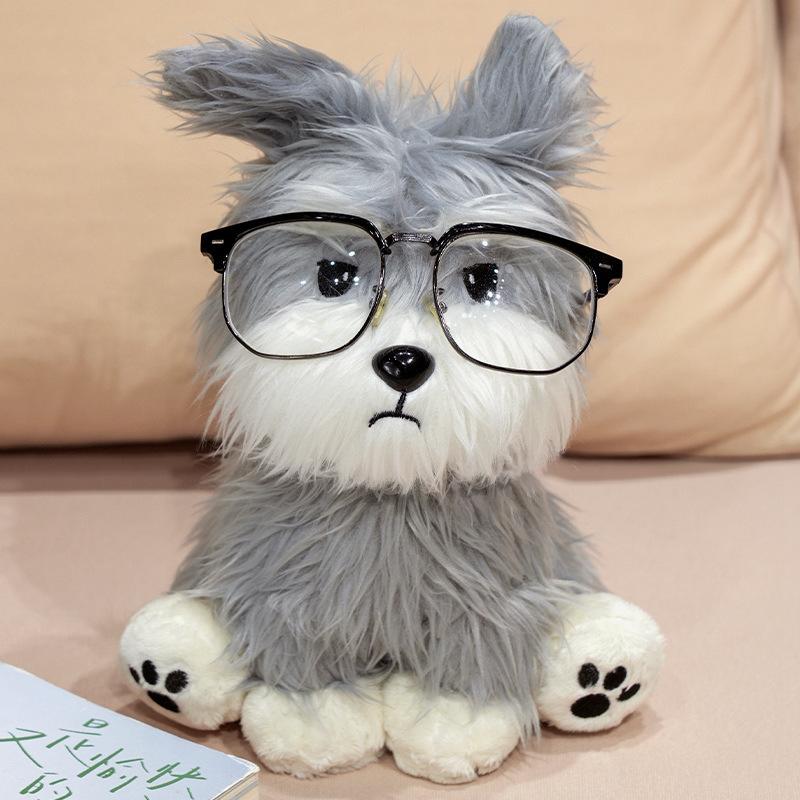 Cartoon Cute Messy Schnauzer Doll Puppy Plush Toy Doll Children Sleeping Pillow Gift