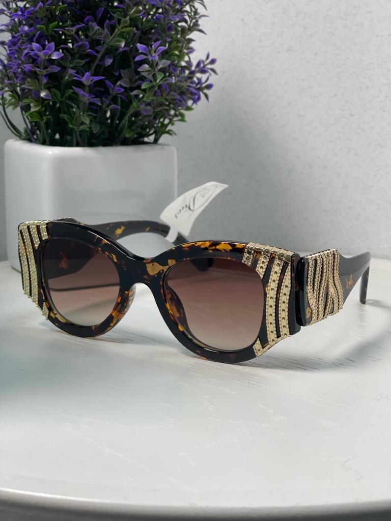 

Урожай жіночі сонцезахисні окуляри Окуляри Мода Відкритий пляжний відпочинок Сонцезахисні окуляри коричневий