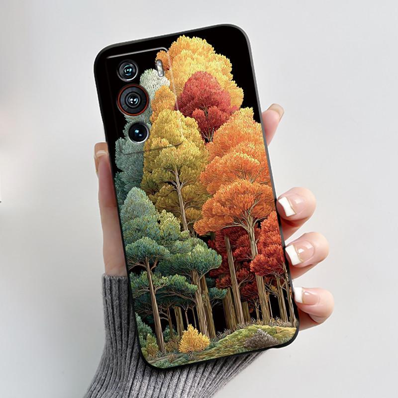 Casing For ZTE Nubia Z40 Pro Case Aesthetic Luxury Cute Cool Boys Girls Cover Black Matte Soft TPU Silicon Shockproof Phone Case