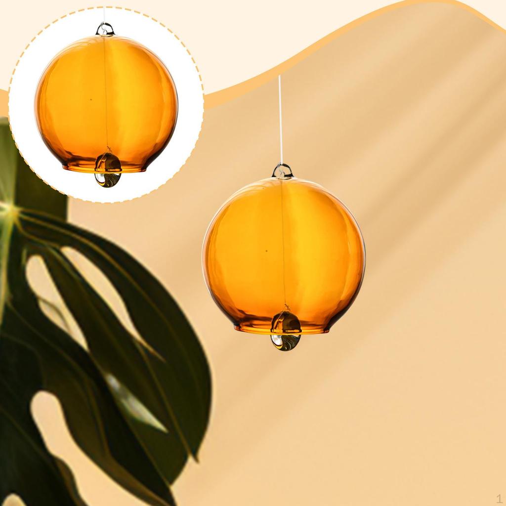 Campanella a Vento Giapponese Decorativa in Vetro, Alta 6,5 cm, Accessorio Multifunzionale, Apertura Diametro 4 cm per