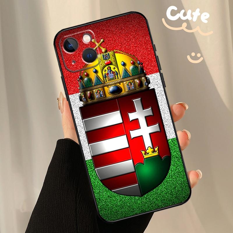 Hungary Flag Case For iPhone 13 12 11 14 15 16 Pro Max XR XS X Plus 12 13 Mini Bumper Cover Capa