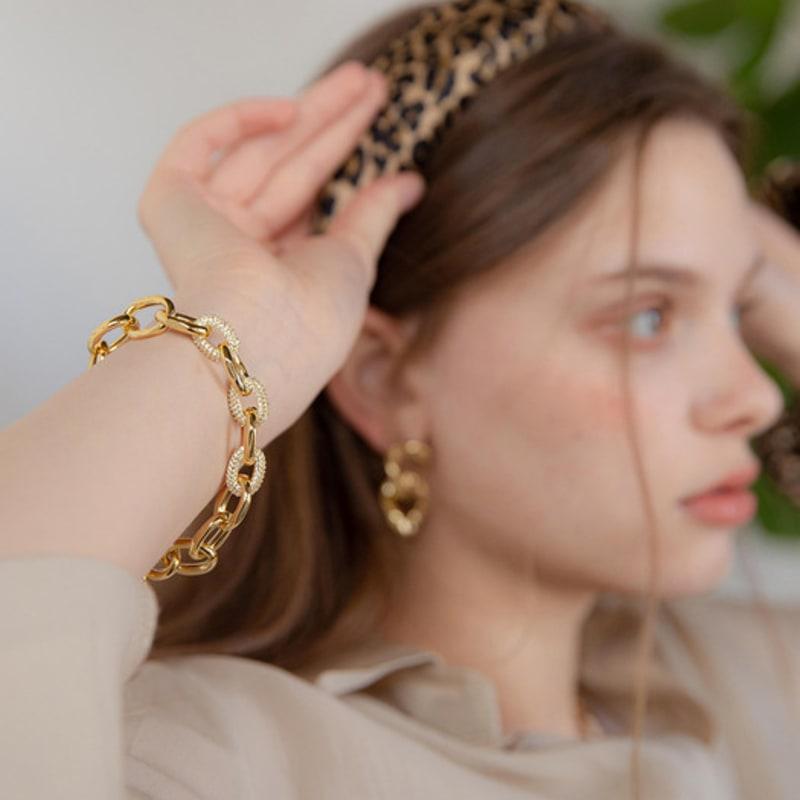 Jean Paul Clarisse Cubic Bold Chain Bracelet JB-21-011B