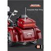Simulazione 1/9 Lega Harley Davidson Triciclo Modello Moto Ornamento