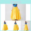 Elegant Long White Snow Princess Costume For Halloween Themed Events In Polyester Fabric
