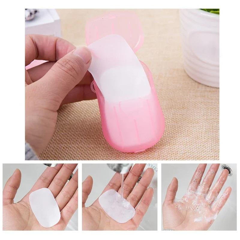 Soap Paper Hand Washing Bath Cleansing Fragrance Sheets Outdoor Travel Sheets Disposable Boxed Soap Portable Mini Paper Soap
