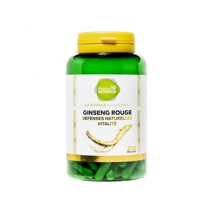 Pharmascience ginseng rouge défenses naturelles-vitalité 200 gélules
