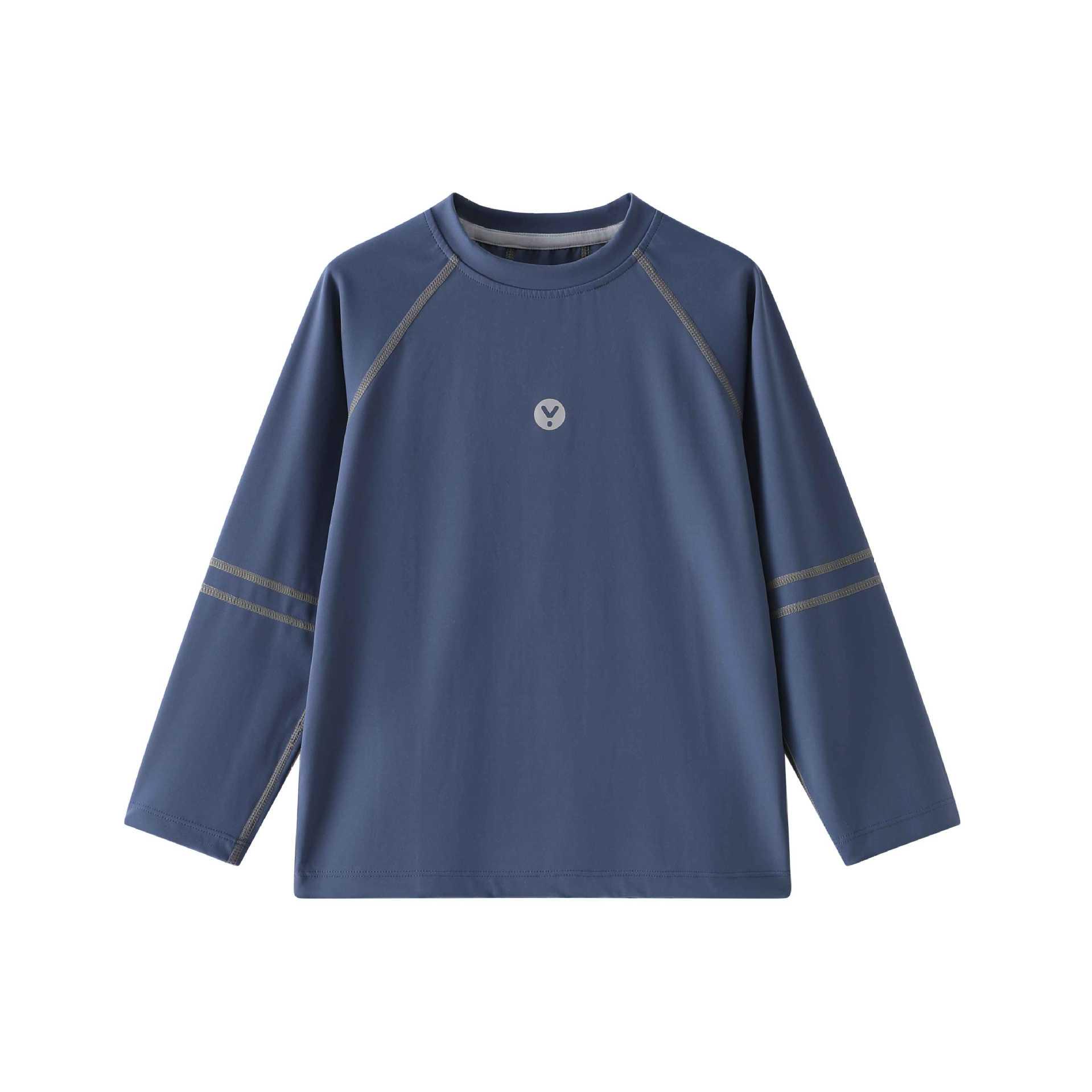 

2025 Kids Color Block Linen Silk Raglan Long Sleeve Tee 120