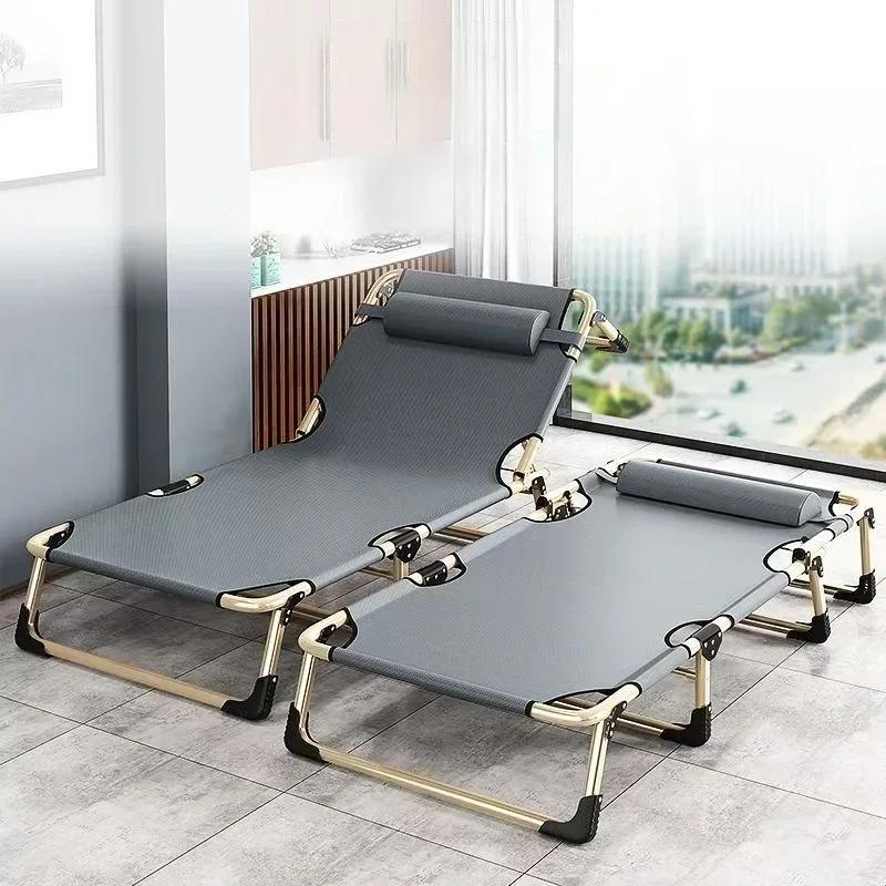 Folding Bed for Sitting or Lying Down, Nap Time Tool, Folding Sleeping Chair, Single Companion, Marching Bed, Office Napping Bed
