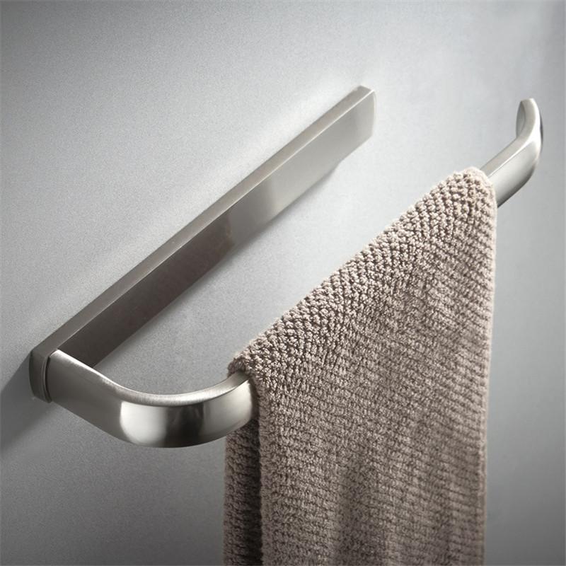 Tuqiu Towel Hanger Wall Mounted Rose Gold Towel Rack Bathroom Brass Gold Towel Bar Rail White Towel Holder