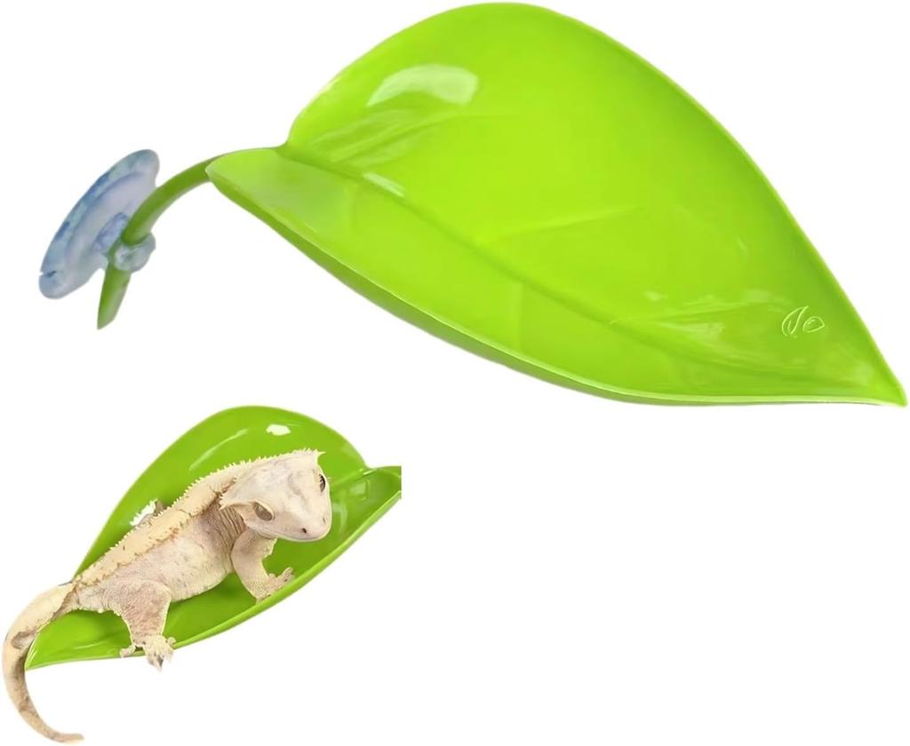 Animal Habitat Leaf Suction Cup Reptile Basking Area Resting Terrace Suction Cups Accessories Simulated Leaves for Geckos
