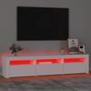 Vidaxl Szafka Pod Tv Z Oświetleniem Led, Biała, 180X35X40 Cm