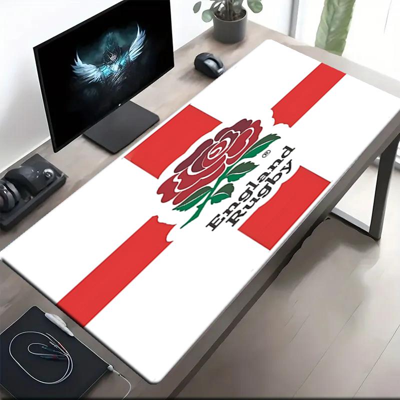 England Rugby Theme Mouse Pad, Non Slip Rubber Base, Multifunctional Office & Home Decor, Perfect for Workspace Personalization.