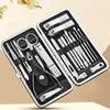 Home Nail Clipper Set of 19 Pieces Large Size Dead Skin Pliers Diagonal To Remove Dead Skin Small Eyebrow Clipper Leather Sle