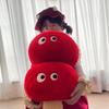 Sugar gourd hand warm throw pillow long hair little monster doll big eye velvet toy