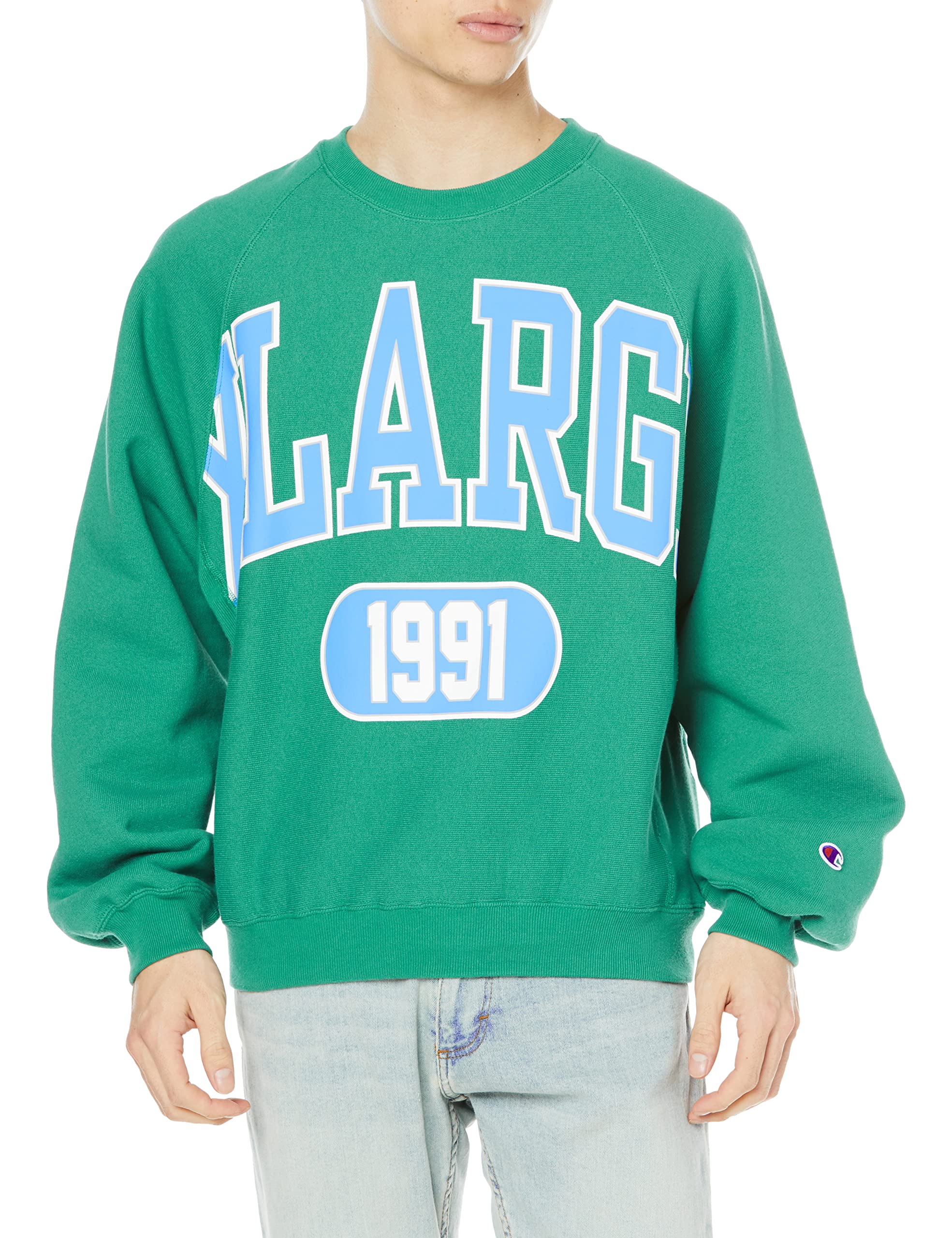 

Sweatshirt x Champion COLLEGE RAGLAN CREWNECK SWEAT GREEN L [Extra Large] Men s зелёный