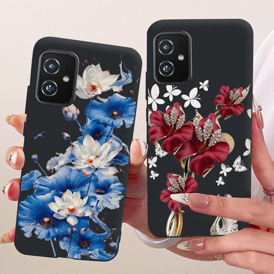 For Asus Zenfone 8 ZS590KS Phone Case Popular Butterfly Soft Black Silicone Cover for Asus Zenfone 8z Case Zenfone8 I006D Bumper