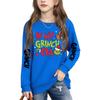 Boys Girls Child Fashion Daily Versatile Casual Crewneck Sweatshirts Daily Long Sleeve Patchwork Top Sweatshirts