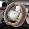 Luxury Plush Steering Wheel Cover Diamond Universal 15 Inch Handle Cover Winter M Fur Car Steering Cover Fashion D Shape Ring