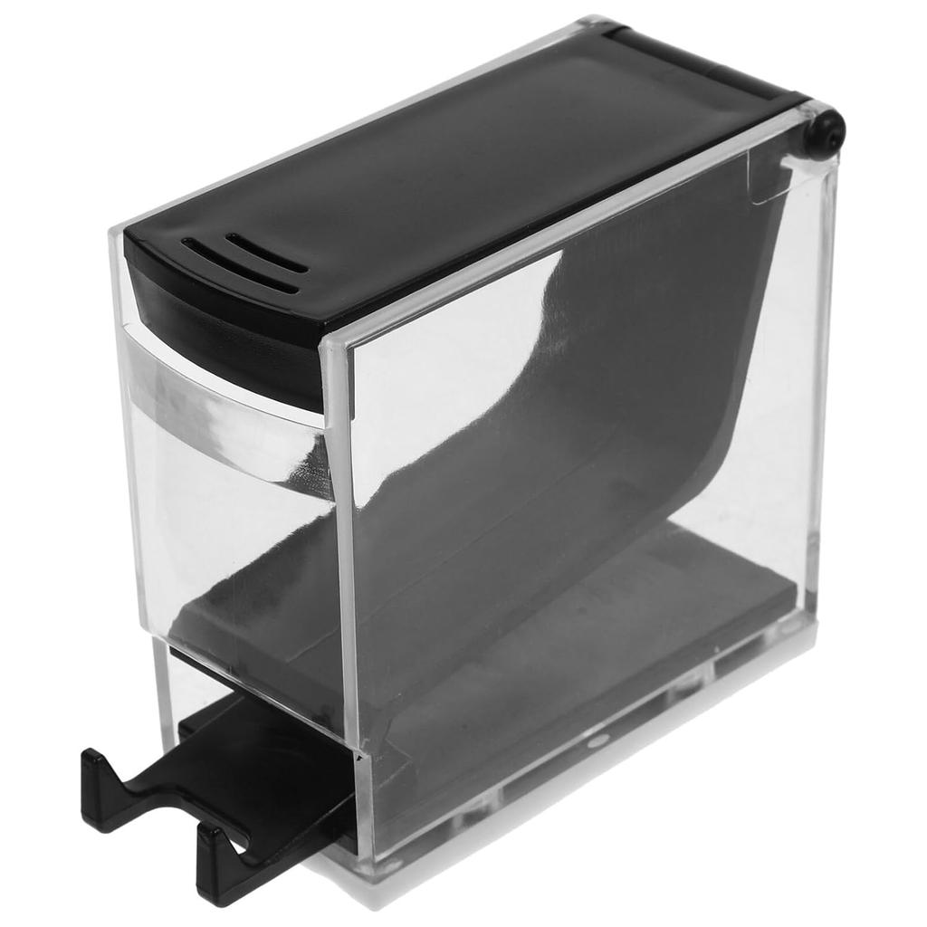 Cotton Roll Dispenser Press Type Cotton Roll Holder Organizer Cotton Roll Divider Cotton Roll Storage Box with Nonslip Base for Home Black