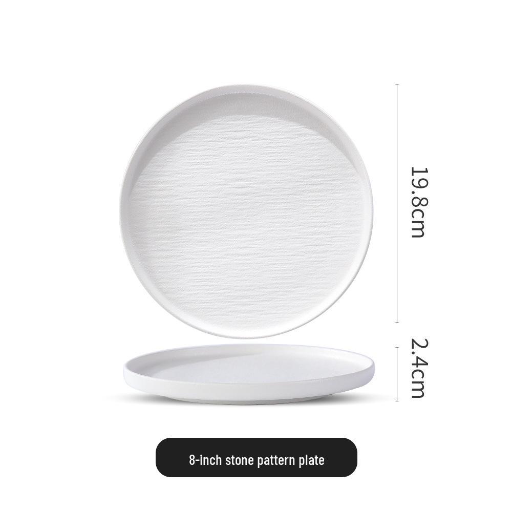 Flowing Sand Effect Ceramic Steak Plate Set