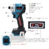 GZBKS BL250 18V Impact Driver Hex Chuck 250Nm High Torque 5 Modes for Thin for Steel Torque LED Light Makita 18V Compatible Weight Portable