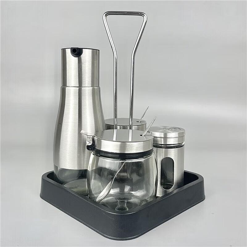 Stainless Steel Glass Seasoning Jar & Bottle Sets