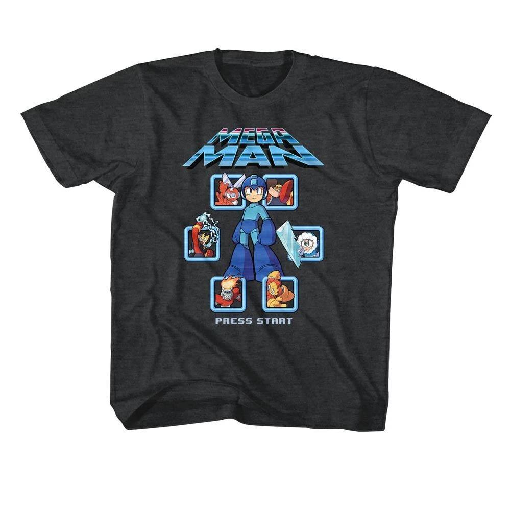 Mega Man Select Screen Remix Vintage Smoke Gaming Children s T-shirt 140