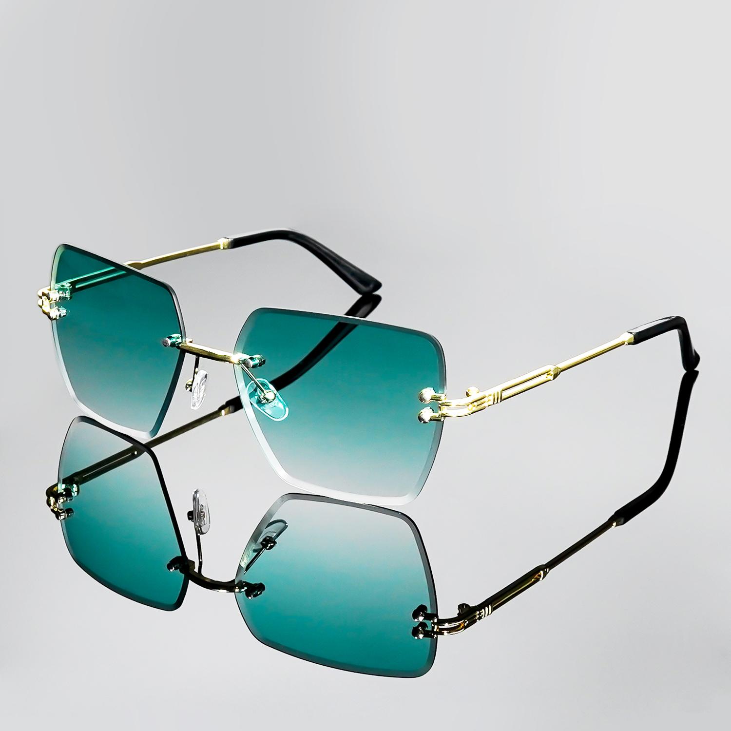 

Oversized Square Sunglasses For Men & Women - Frameless Uv400 Protection Lightweight & Comfortable Stylish Accessory