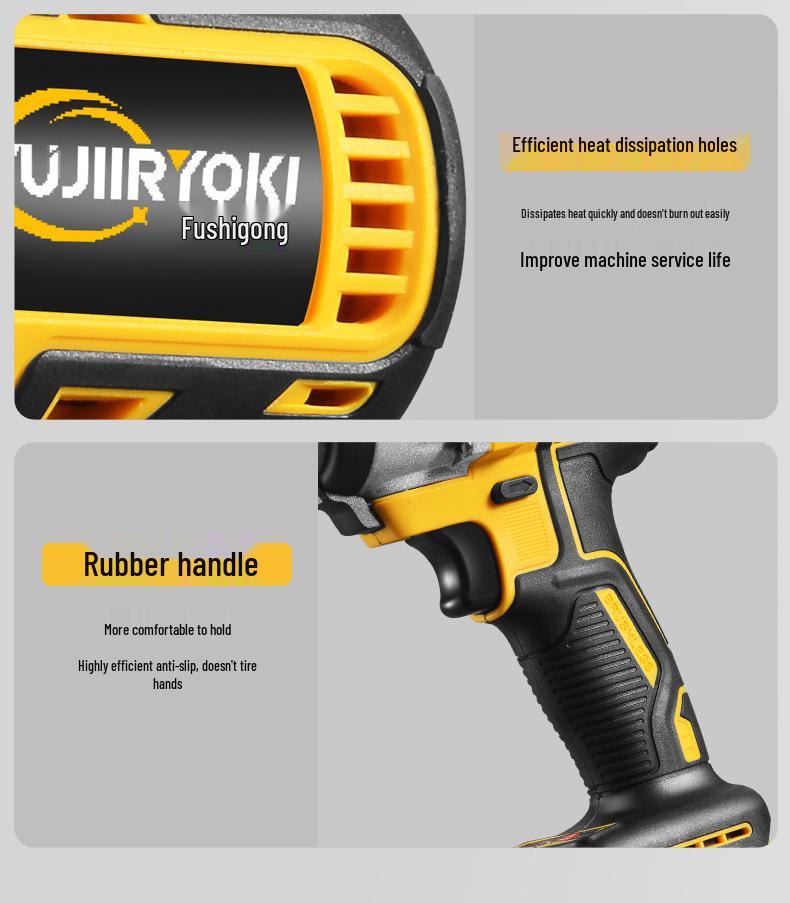 Brushless High Torque Electric Impact Wrench with Lithium Battery for Auto Repair