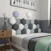Nordic 3D Kids Room Loft Hexagonal Headboard Soft Bag Wall Sticker Tatami Bed Headboard Self-adhesive Wall Background Wall Decal