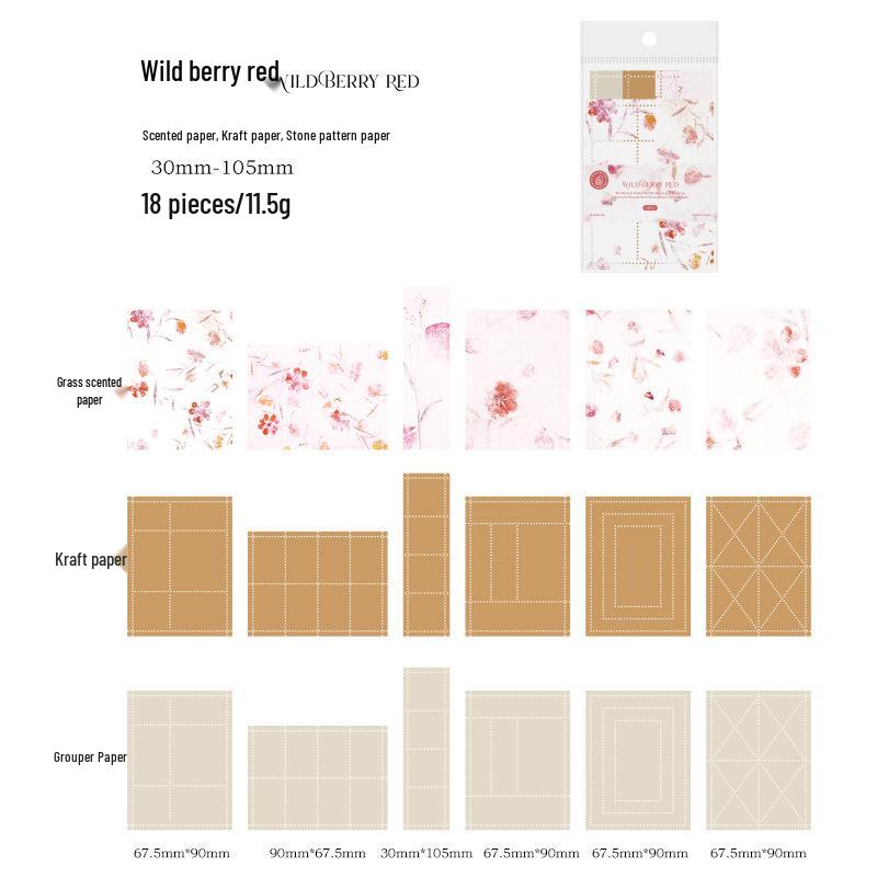 Momo Paper Moon White Wind Clear Series: Inspiration Guide Journal & DIY Collage Material - 6 Styles