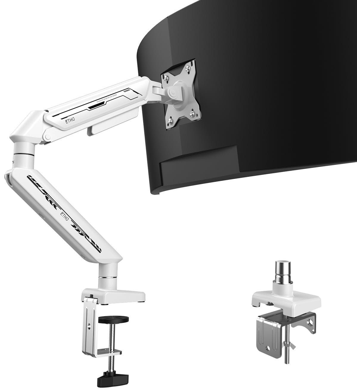 

ETHU ЖК-монитор для ПК, совместимый с дюймовым изогнутым монитором, игровой монитор Gas VESA, вес 9 кг, одинарный белый кронштейн, кронштейн, мониторы 13-32 дюйма, поддержка, подставка, белый