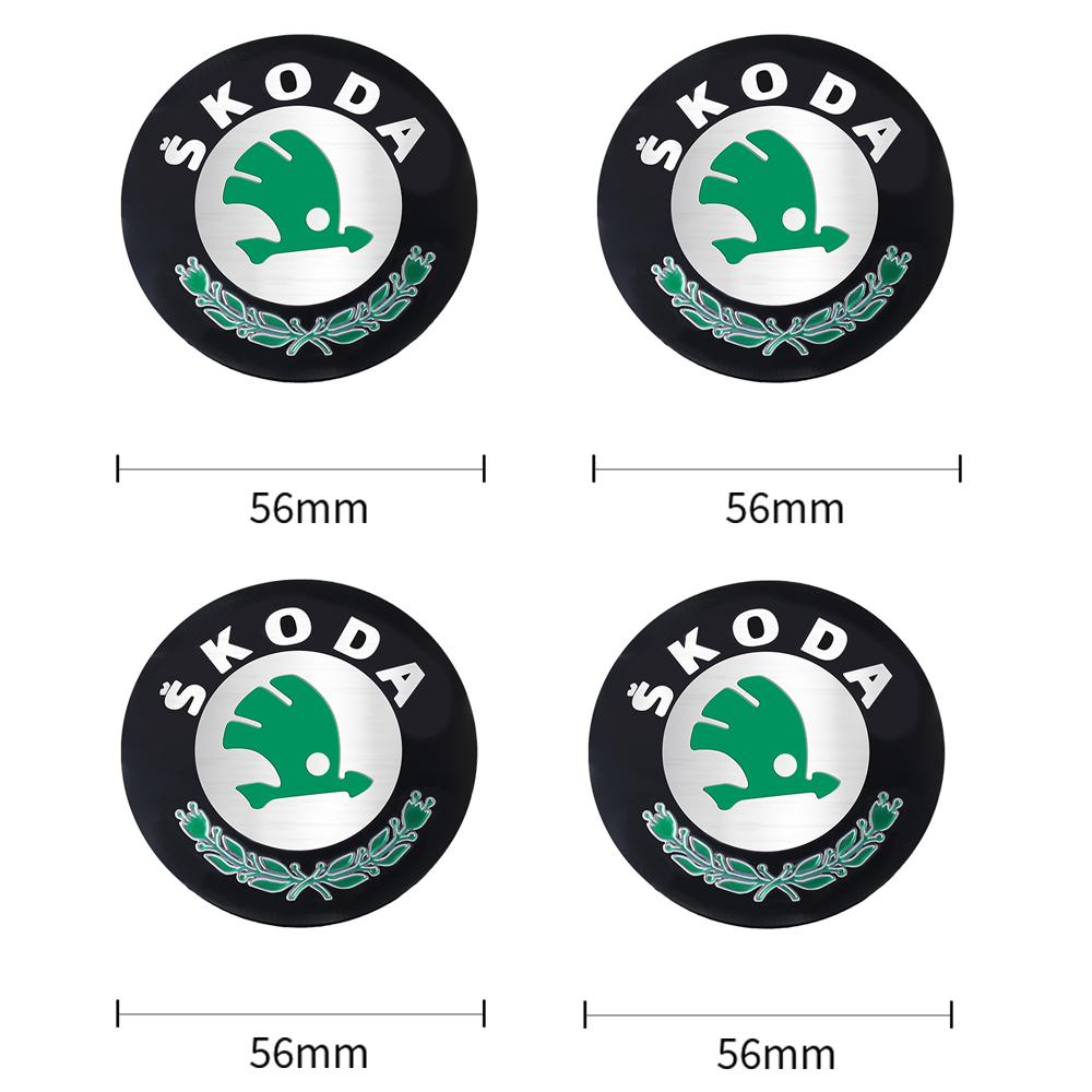 2025 Nowe 4 szt. 56/60/65/68 MM Naklejki na środkowe kołpaki do felg samochodowych Pokrywa felgi do Skoda Octavia A5 3 2 VRS Vision Kodiaq Favorit Rapi