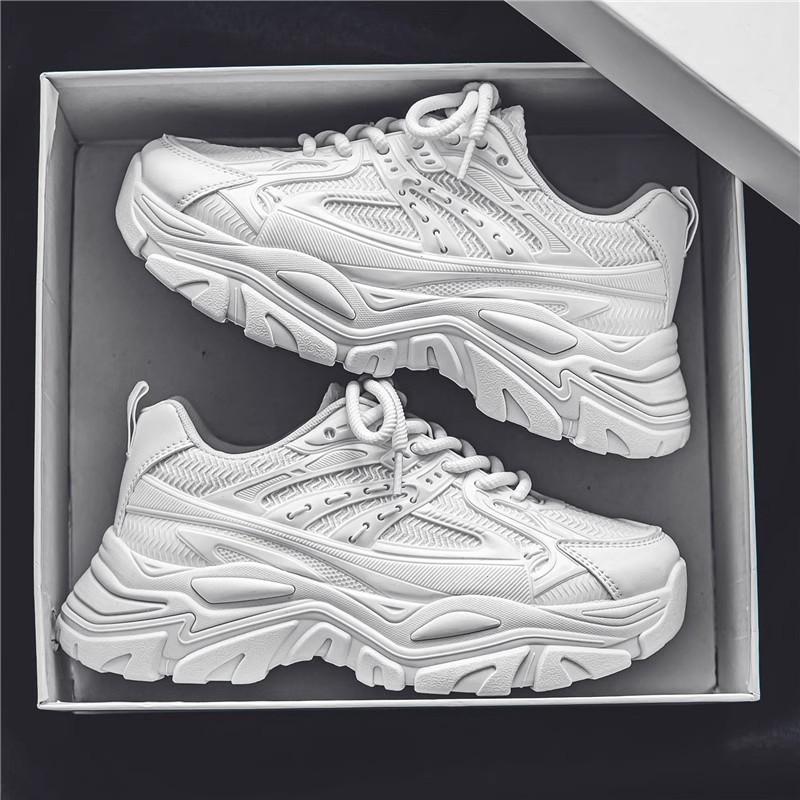 New Autumn Breathable Mesh Casual Thick-soled Little White Heightening Sports Dad Trendy Shoes