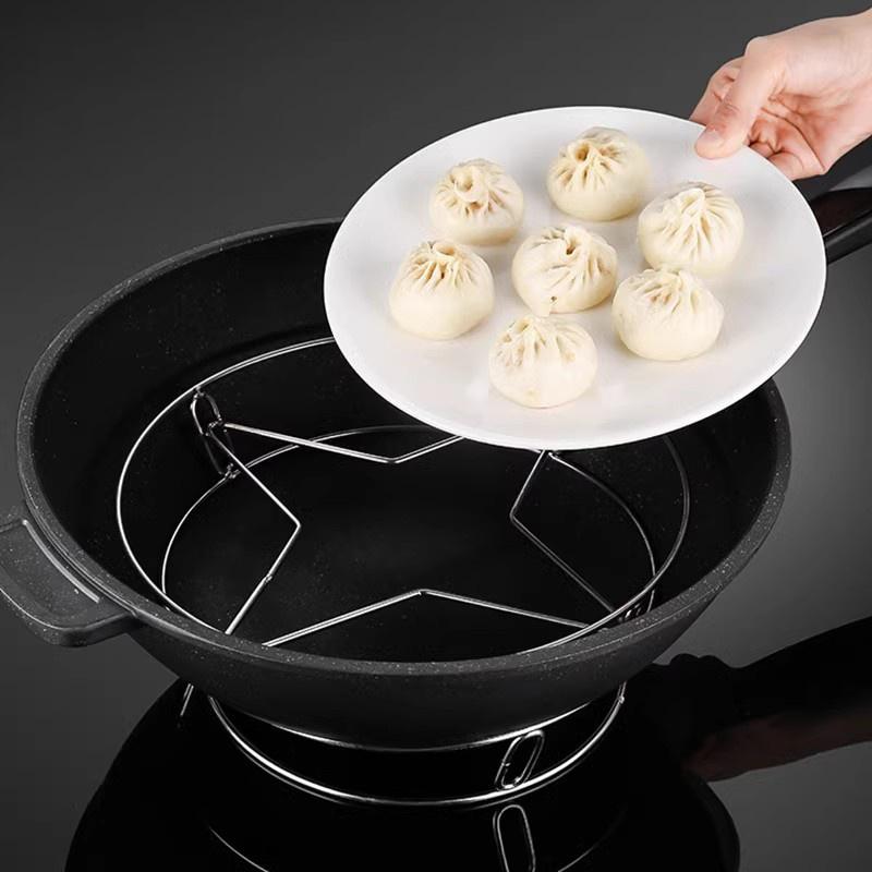 Kulatý držák na hrnce Multifunkční Místo Odolný Pevně Kuchyňské doplňky Držák na hrnce a pánve Podložka pod hrnec Nerezová ocel