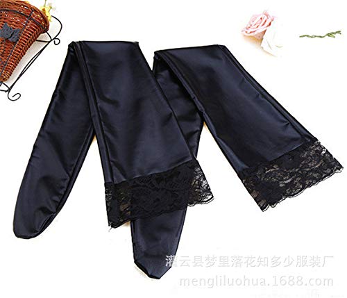 Pure Bon PU Leather Bizarre Glove and Knee-High Socks Set, One Size Fits All, TOKYO GOODS MARKET (Black)