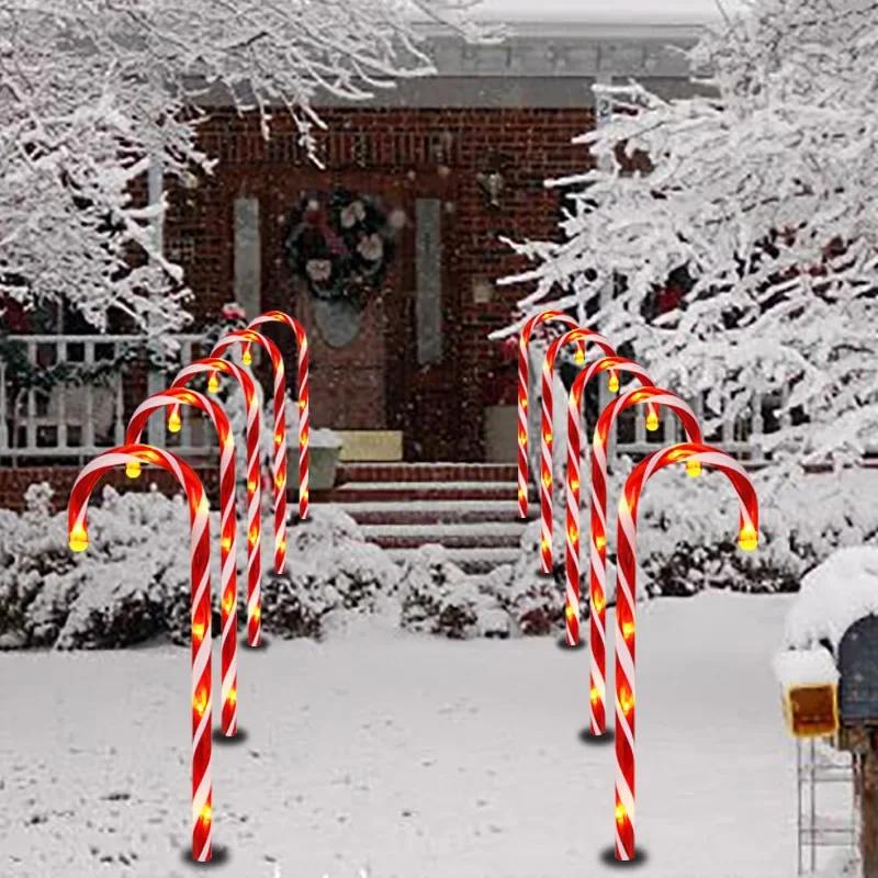 Christmas Decor Solar Lamp Garden Light Exterior Cane Light Solar Powered Led for Outdoor Home Decore