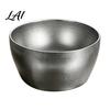 Portable Snack Bowls for Outdoor Stainless Steel Cup/Bowl Industrial Matte Metal Container Smooth Arc Non Slip Base Serving Shatterproof Non-slip